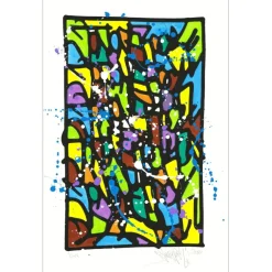 JONONE - HPM Acrylique et sérigraphie (unique) "HPM 2018-V3" 121x81cm - 2018