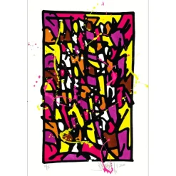 JONONE - HPM Acrylique et sérigraphie (unique) "HPM 2018-V2" 121x81cm - 2018