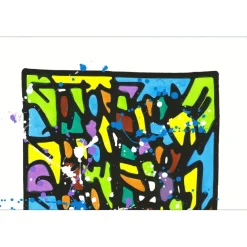JONONE - HPM Acrylique et sérigraphie (unique) "HPM 2018-V3" 121x81cm - 2018