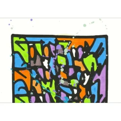 JONONE - HPM Acrylique et sérigraphie (unique) "HPM 2018-V1" 121x81cm - 2018