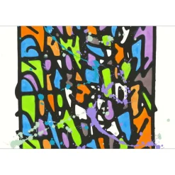 JONONE - HPM Acrylique et sérigraphie (unique) "HPM 2018-V1" 121x81cm - 2018