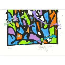 JONONE - HPM Acrylique et sérigraphie (unique) "HPM 2018-V1" 121x81cm - 2018