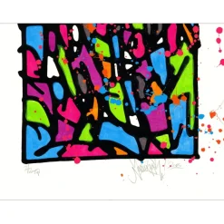 JONONE - HPM Acrylique et sérigraphie (unique) "HPM 2018-V4" 121x81cm - 2018