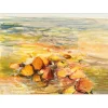 JOUENNE Michel - Aquarelle originale "Paysage en bord de mer" 59x86cm