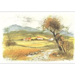 JOUENNE Michel - Sérigraphie "Paysage de Provence" 42x64cm