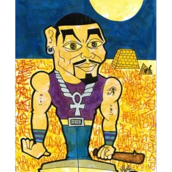 KAY ONE - Acrylique sur papier "breaking-boy, B-BOY 07" 65x50cm - 2022