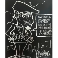 KAY ONE - Acrylique sur papier "breaking-boy, B-BOY 08" 65x50cm - 2022