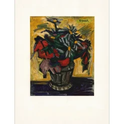 KISCHKA Isis - Lithographie "Bouquet" - 45x32cm - 1958