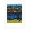 KISCHKA Isis - Lithographie originale "Bateaux au port" 66x45cm - Signée au crayon