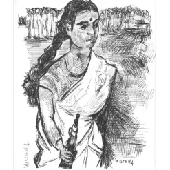 KISCHKA Isis - Lithographie "Femme" 27x21cm - 1963 - Signée au crayon