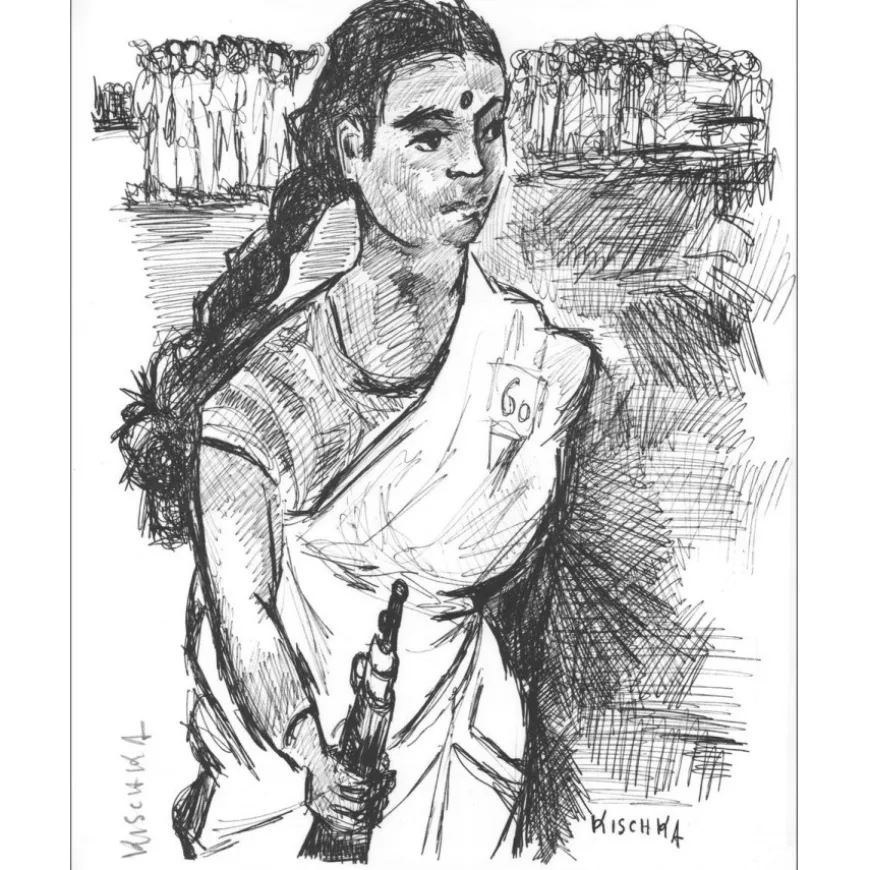 KISCHKA Isis - Lithographie "Femme" 27x21cm - 1963 - Signée au crayon