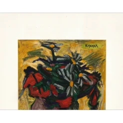KISCHKA Isis - Lithographie "Bouquet" - 45x32cm - 1958