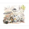 KISLING Moïse - Lithographie "Paris - Café des Sirènes" 29x39cm