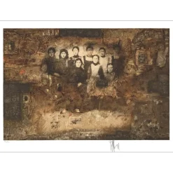 KLEINMANN Alain - Lithographie originale "La pose" 56x76cm