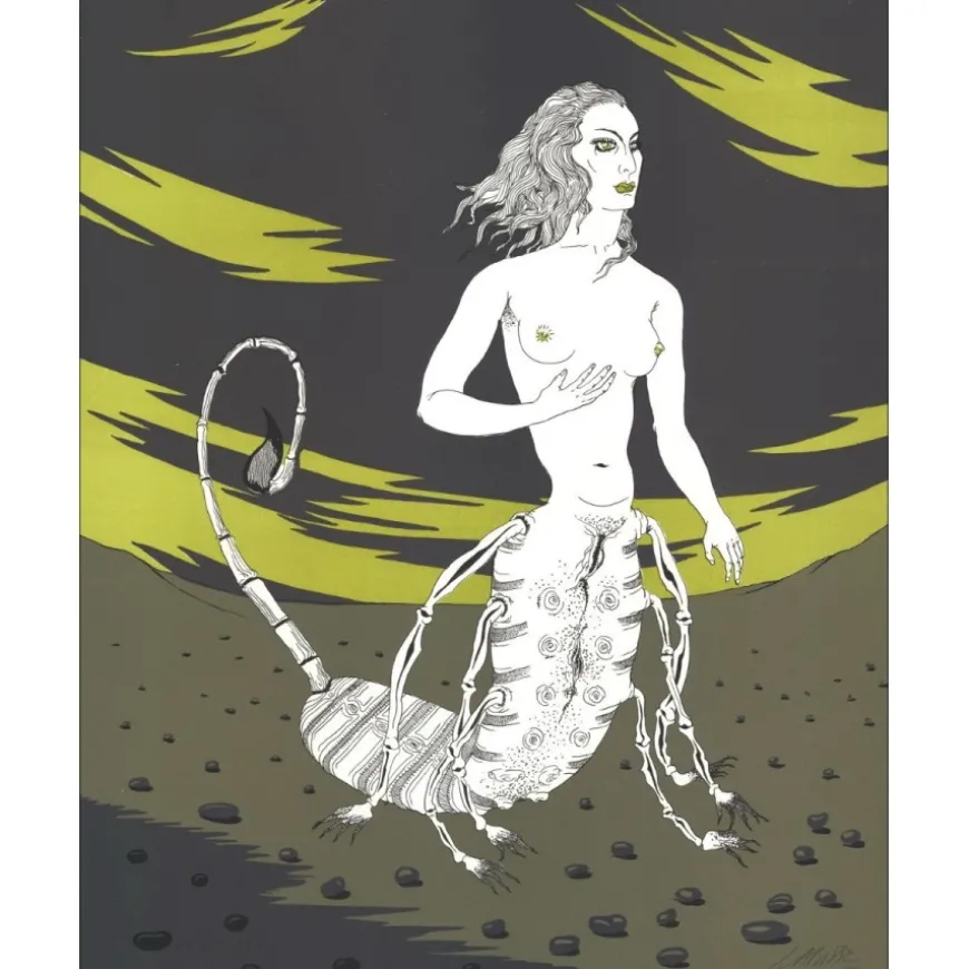 LABISSE Félix - Lithographie originale "Histoire Naturelle, L'Antigone" 56x45cm - 1974