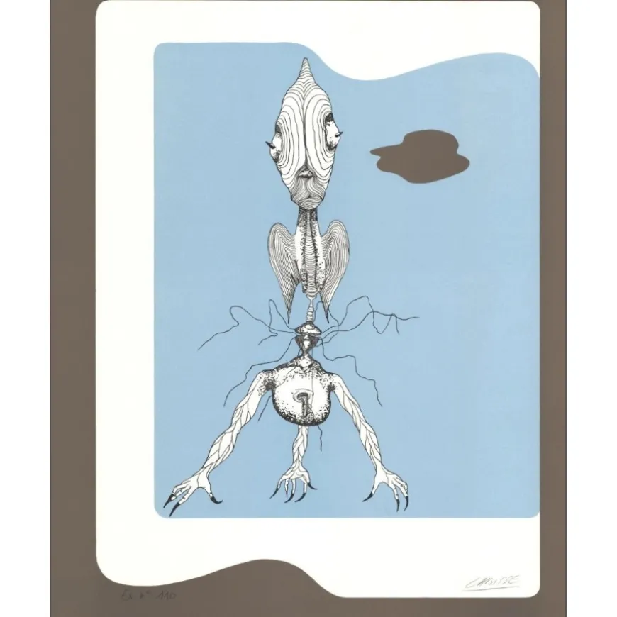 LABISSE Félix - Lithographie originale "Histoire Naturelle, L'Epigone" 56x45cm - 1974