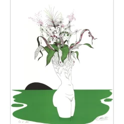 LABISSE Félix - Lithographie originale "Histoire Naturelle, L'Ophélie" 56x45cm - 1974