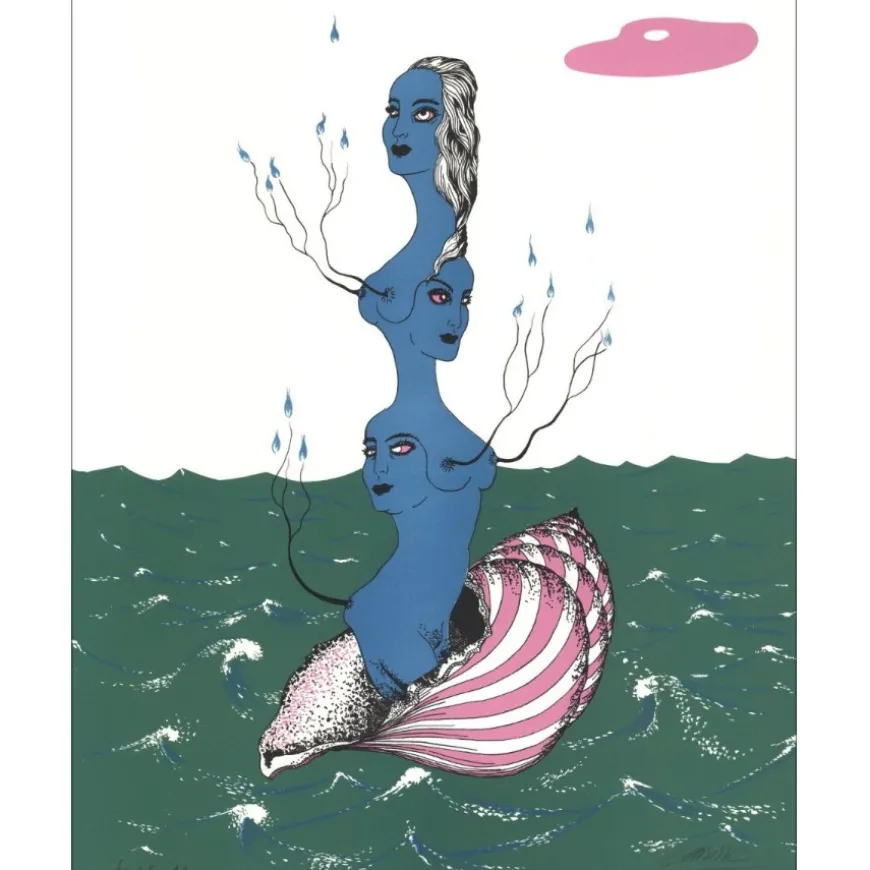 LABISSE Félix - Lithographie originale "Histoire Naturelle, L'Arthémise" 56x45cm - 1974