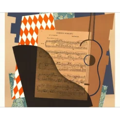 LAFON Jean-Marc - LAFON Jean-Marc - Lithographie originale "Collage musical" - 67x54cm - 1976