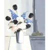 LANGLOIS Pierre-Gérard - Dessin original à la gouache "Les Delphiniums" 65x50cm