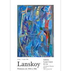 LANSKOY André - Lithographie "Exposition Galerie Louis Carré & Cie, Paris" 82x56cm - 1990