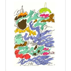 LAPICQUE Charles - Lithographie "Composition" 30x24cm