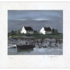 LAPORTE Georges - Lithographie originale sur papier Japon "Matin d'été" 32x36cm