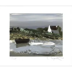 LAPORTE Georges - Lithographie originale "Paysage de Camargue" 37x46cm