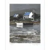 LAPORTE Georges - Lithographie originale "Bretagne, maison au bord de l'eau" 50x37cm