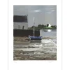 LAPORTE Georges - Lithographie originale "La barque bleue" 50x37cm