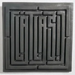 L'ATLAS - Sculpture en céramique "Nigrum Petram" 37x37x2cm - 2021