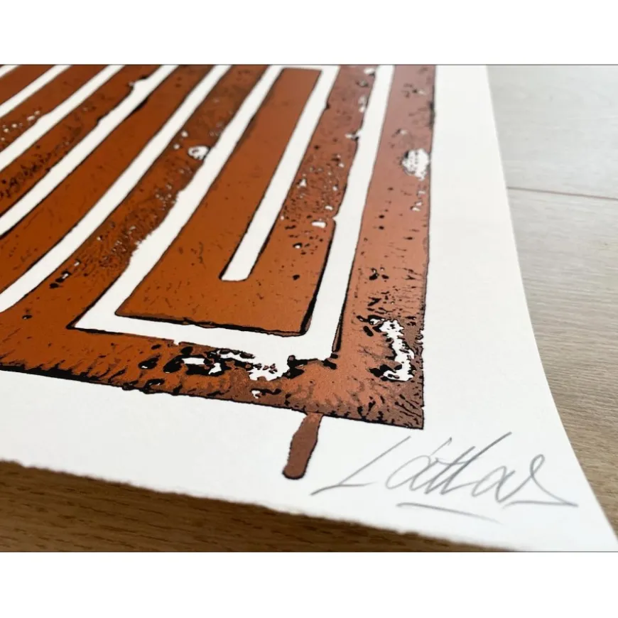 L'ATLAS - Sérigraphie originale "Just Another Seal, Silver" 56x56cm - 2020