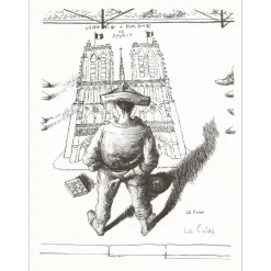 LE COLAS Pierre - Lithographie "Notre Dame de Paris" 32x25cm