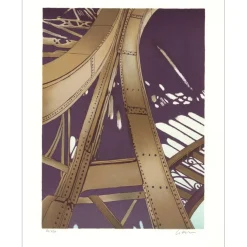LE FOLL Alain - Lithographie originale "La Tour Eiffel" 41x32cm - 1978