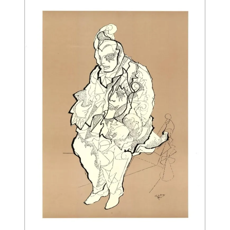 LE YAOUANC Alain - Lithographie "Homme assis" 80x60cm - 1996