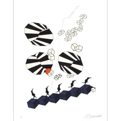 LE YAOUANC Alain - Lithographie originale "Composition II" 72x52cm - 1970