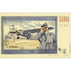 LEAROY Jack - Lithographie originale "Ramblas Aeroport" 34x56cm