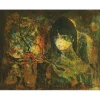 LEBADANG Dang - Lithographie originale "Composition à la jeune femme" 49x64cm