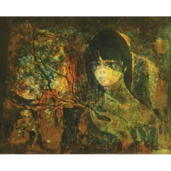 LEBADANG Dang - Lithographie originale "Composition à la jeune femme" 49x64cm