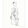 LELONG Pierre - Lithographie "La Dame" 32x25cm
