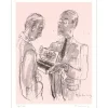 LELONG Pierre - Lithographie originale "La boîte de cigares" 32x25cm - 1971