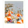 LELONG Pierre - Lithographie originale "A la plage" 76x56cm