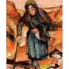 LETELLIER Pierre - Lithographie originale "La vieille dame" 35x27cm