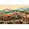 LETELLIER Pierre - Lithographie originale "Le village" 35x53cm