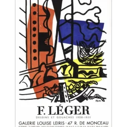 LÉGER Fernand - Lithographie "Exposition Galerie Louise Leiris, Paris" 67x48cm - 1958