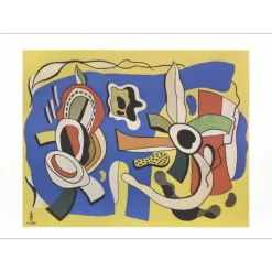 LÉGER Fernand - Lithographie "Exposition Maison de la pensée Française, Paris" 57x45cm - 1959