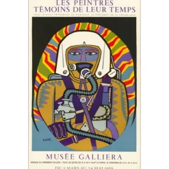 LHOTE André - Lithographie "Exposition Musée Galliera, Paris" 75x47cm - 1959