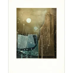 LUBAROW Renée - Gravure originale "Les pierres de la mémoire" 76x56cm