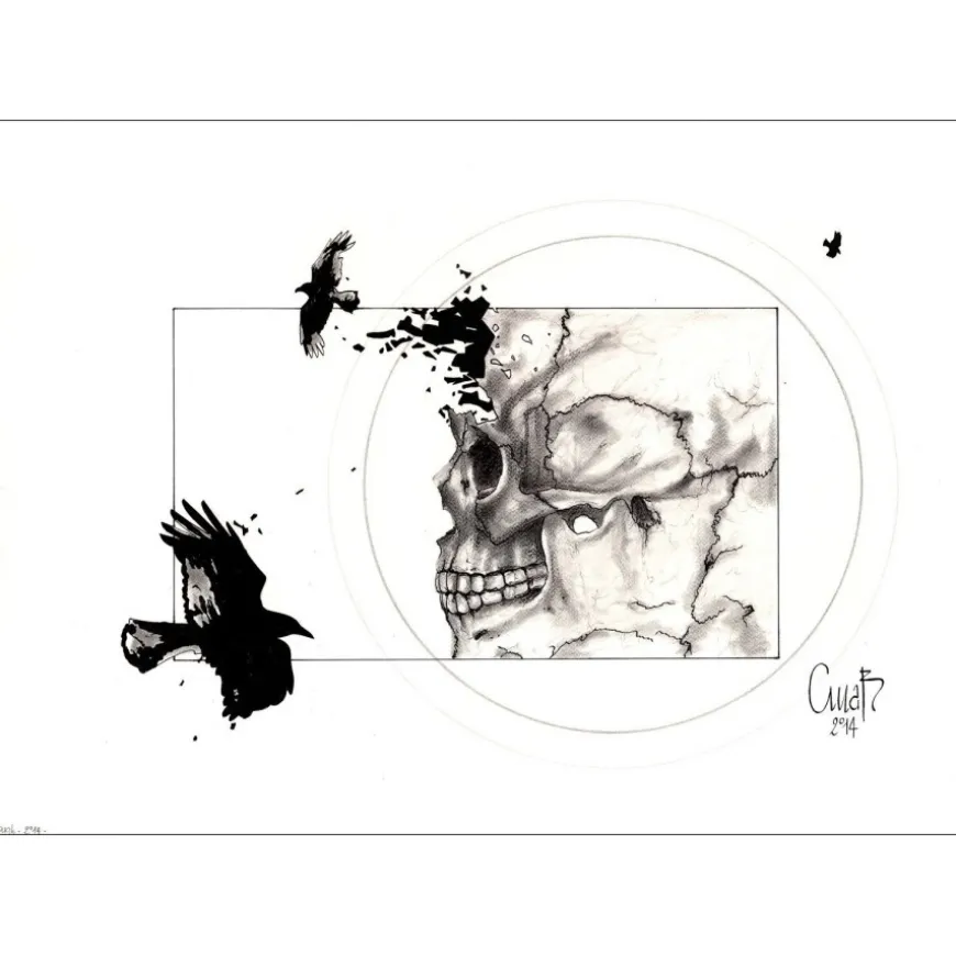 MABILLON Christophe - Dessin original "Not black enough" 70x50cm - 2014