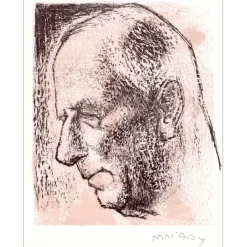 MAC'AVOY Edouard - Lithographie originale "Portrait" 27x21cm - 1963